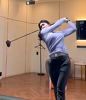 드라이버 다운스윙 슬로우 반복 골반 움직임에 집중 하세요!