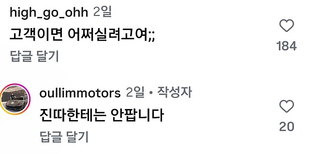 역대급 자동차회사면 개추